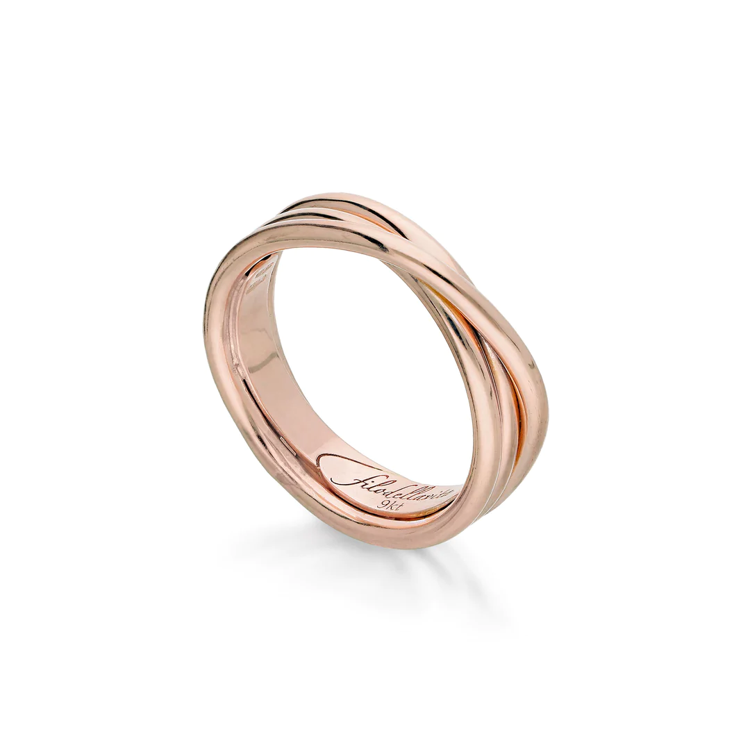 Anello Filodellavita Classic 3 fili in Oro Rosa 9kt – misura 14 - immagine 3